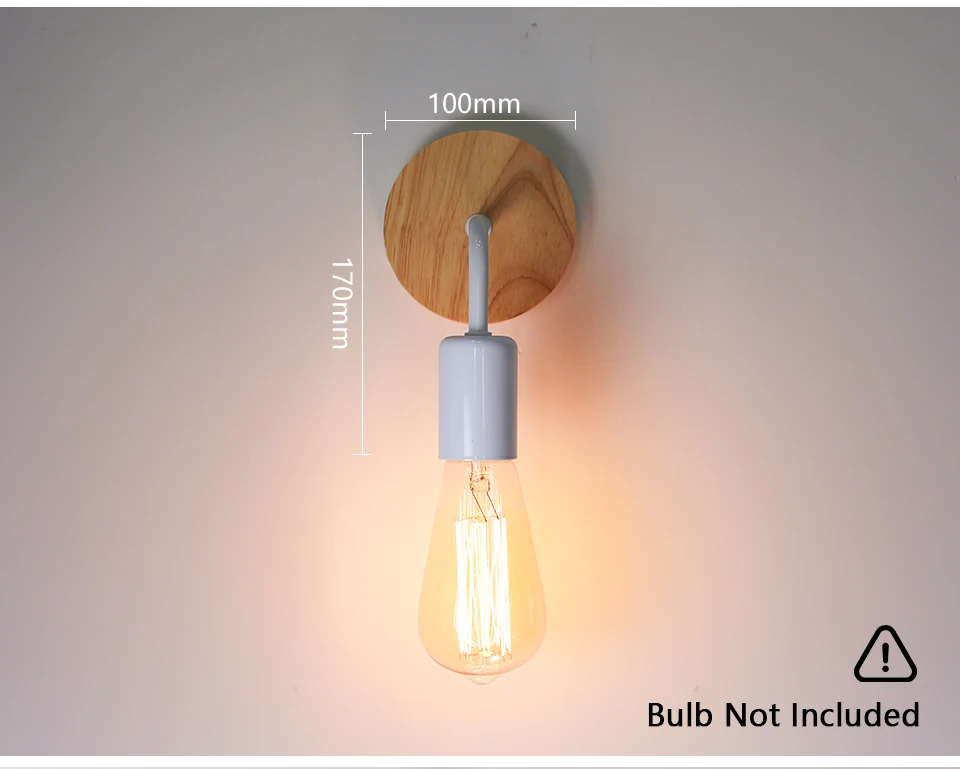 Retro Wood Wall Lamp E27 220V 110V Vintage Sconce Wall Light Fixture Bedside Retro Lamp Indoor Home Decor Bedroom Lights