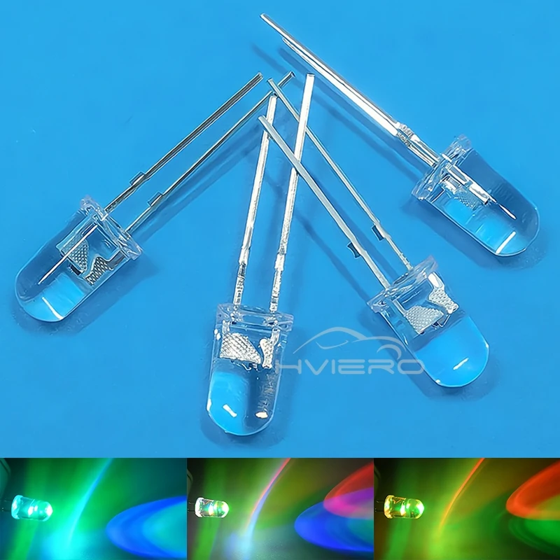 1000pcs F5 5mm Round White Red Green Blue Yellow Water Clear Led Super Bright Ligte Emitting Diodes 6000-6500k Lamp Bulb