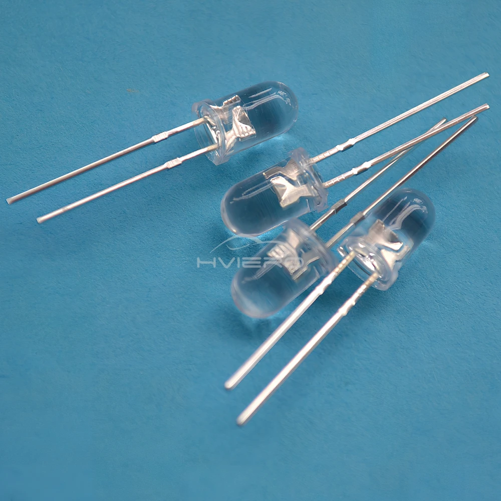 1000pcs F5 5mm Round White Red Green Blue Yellow Water Clear Led Super Bright Ligte Emitting Diodes 6000-6500k Lamp Bulb