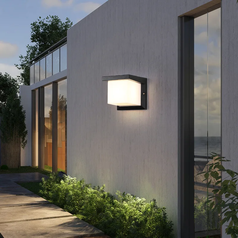 Modern LED Outdoor Wall Lamp E27 Waterproof IP65 Aluminum Porch Light Garden Fence Street Exterior Wall Sconce Lighting 110/220V