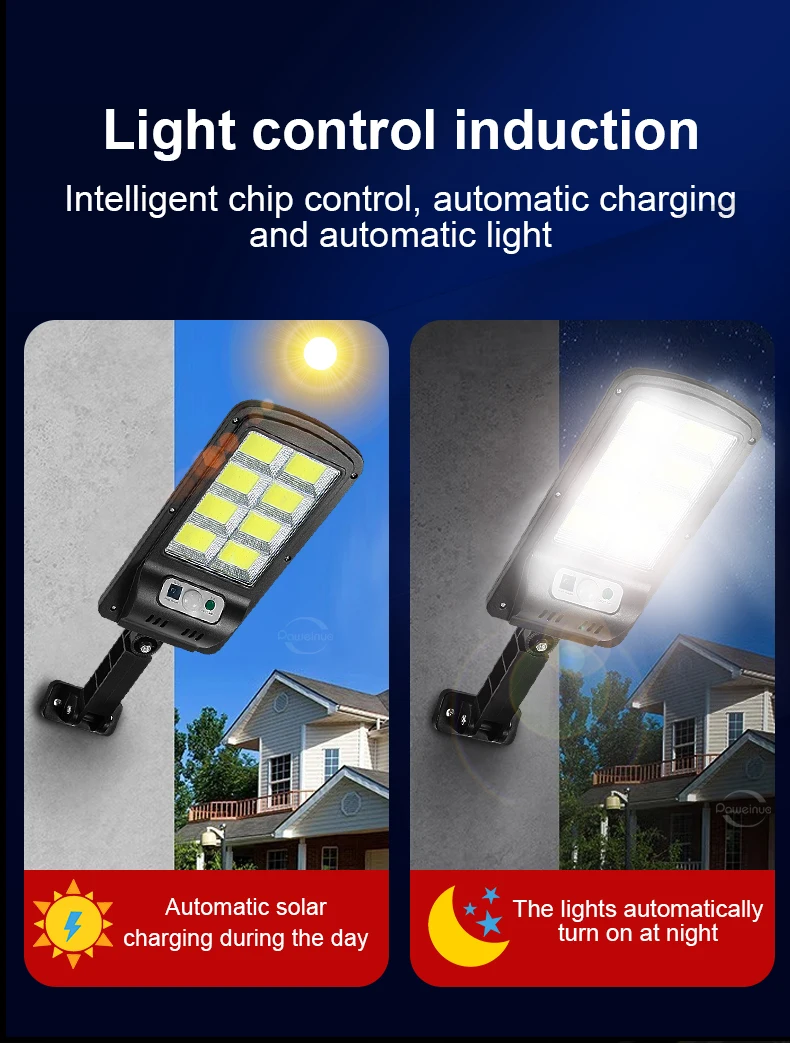 Super Bright 1008 LED Solar Lights Outdoor Street Lamp 3 modes IPX65 Waterproof Garden Lighting With Smart Motion Sensor