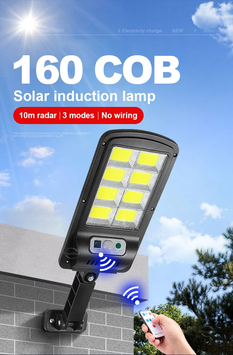 Super Bright 1008 LED Solar Lights Outdoor Street Lamp 3 modes IPX65 Waterproof Garden Lighting With Smart Motion Sensor