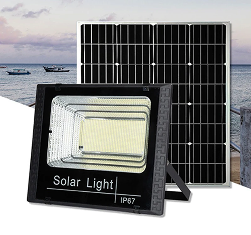 LED Outdoor Solar Light Courtyard Porch Floodlight Outdoor IP67 Waterproof Reflector Solar Powered Spotlight with Remote Control