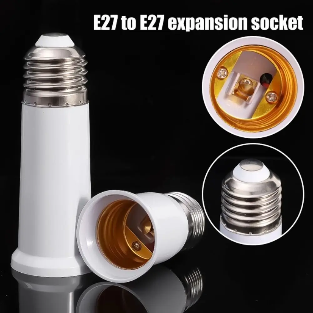 New 65/95/120mm E27 To E27 Extender Lamp Holder Base Bulb Extend Extension Socket Adapter LED Light Adapter Converter