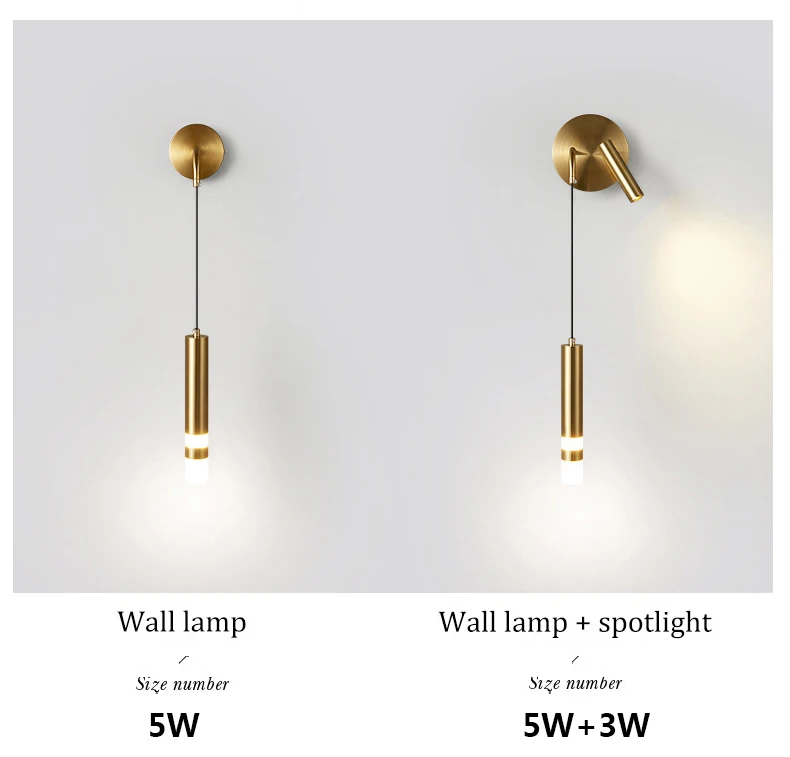 Nordic Bedroom Decoration Wall Lamp Iron Material Linear Light With Reading Spot Lamp Hotel Indoor Luxury LED Modern Wall Lustre
