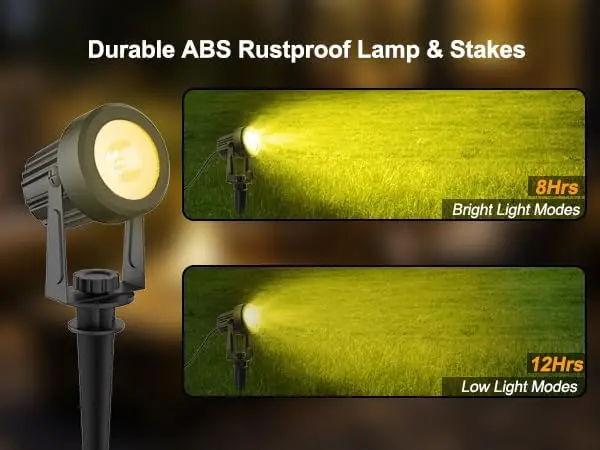 3000K/6000K Outdoor Solar LED Light IP65 Garden Landscape Pathway Wall Lamp for Tree Decoration Yard Street Solar Spotlight