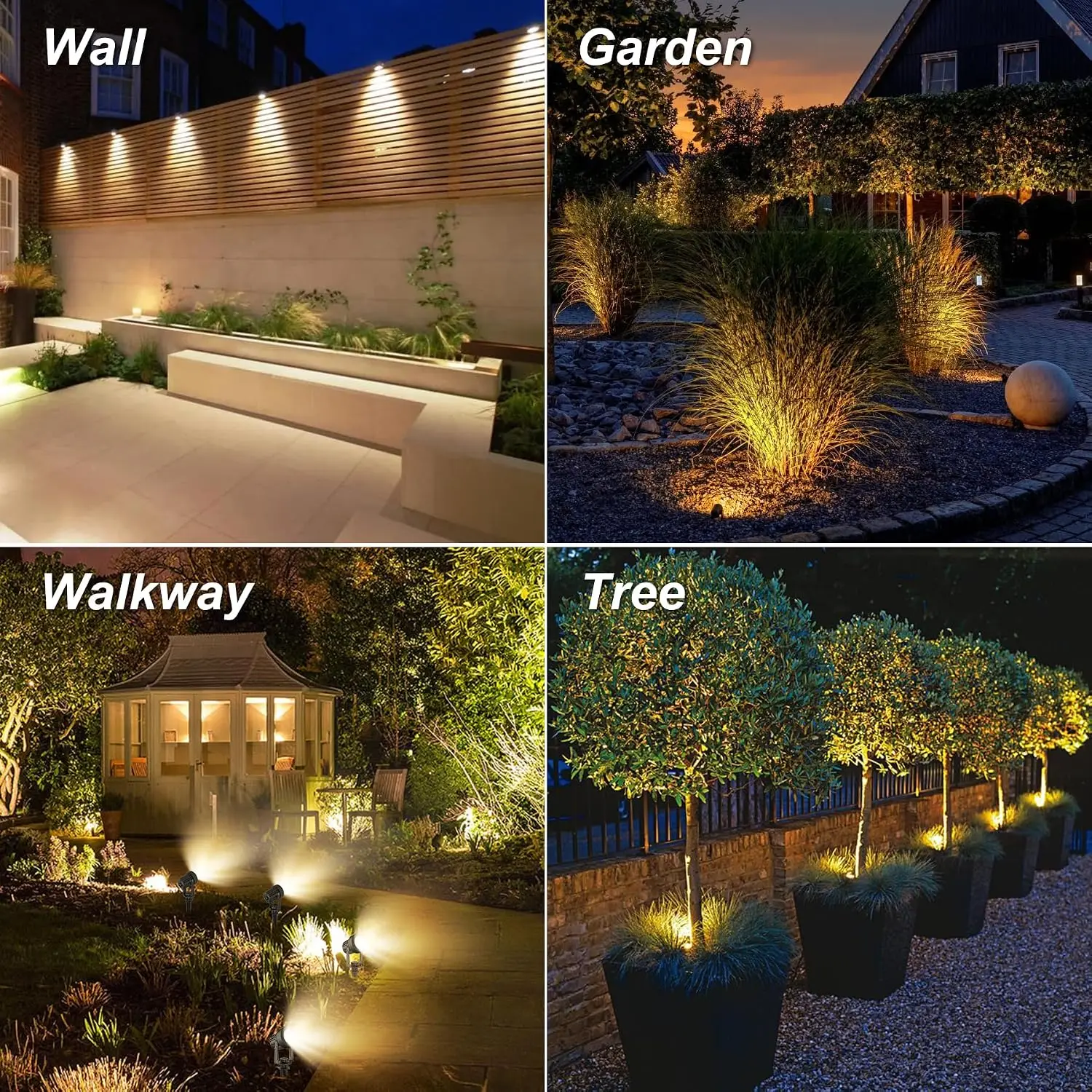 3000K/6000K Outdoor Solar LED Light IP65 Garden Landscape Pathway Wall Lamp for Tree Decoration Yard Street Solar Spotlight