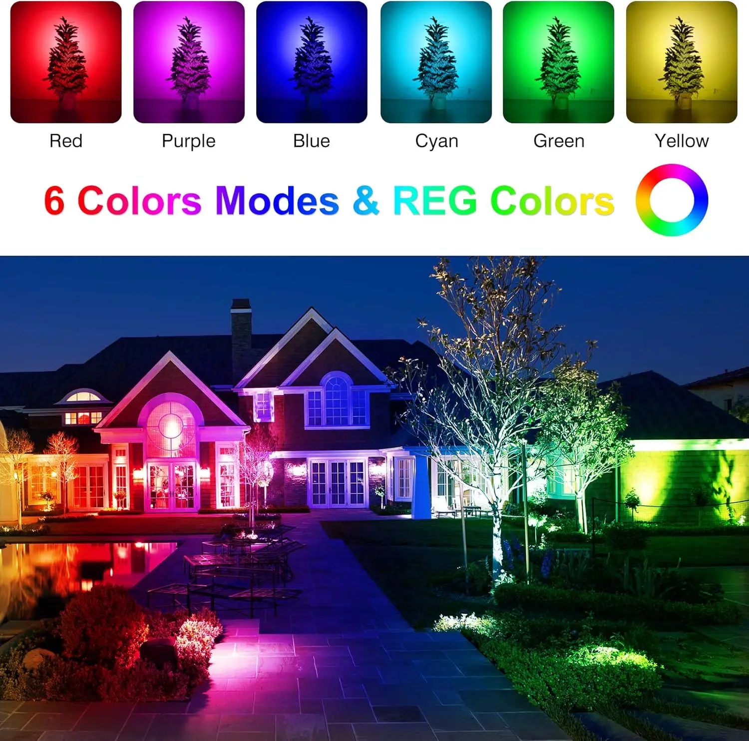 3000K/6000K Outdoor Solar LED Light IP65 Garden Landscape Pathway Wall Lamp for Tree Decoration Yard Street Solar Spotlight