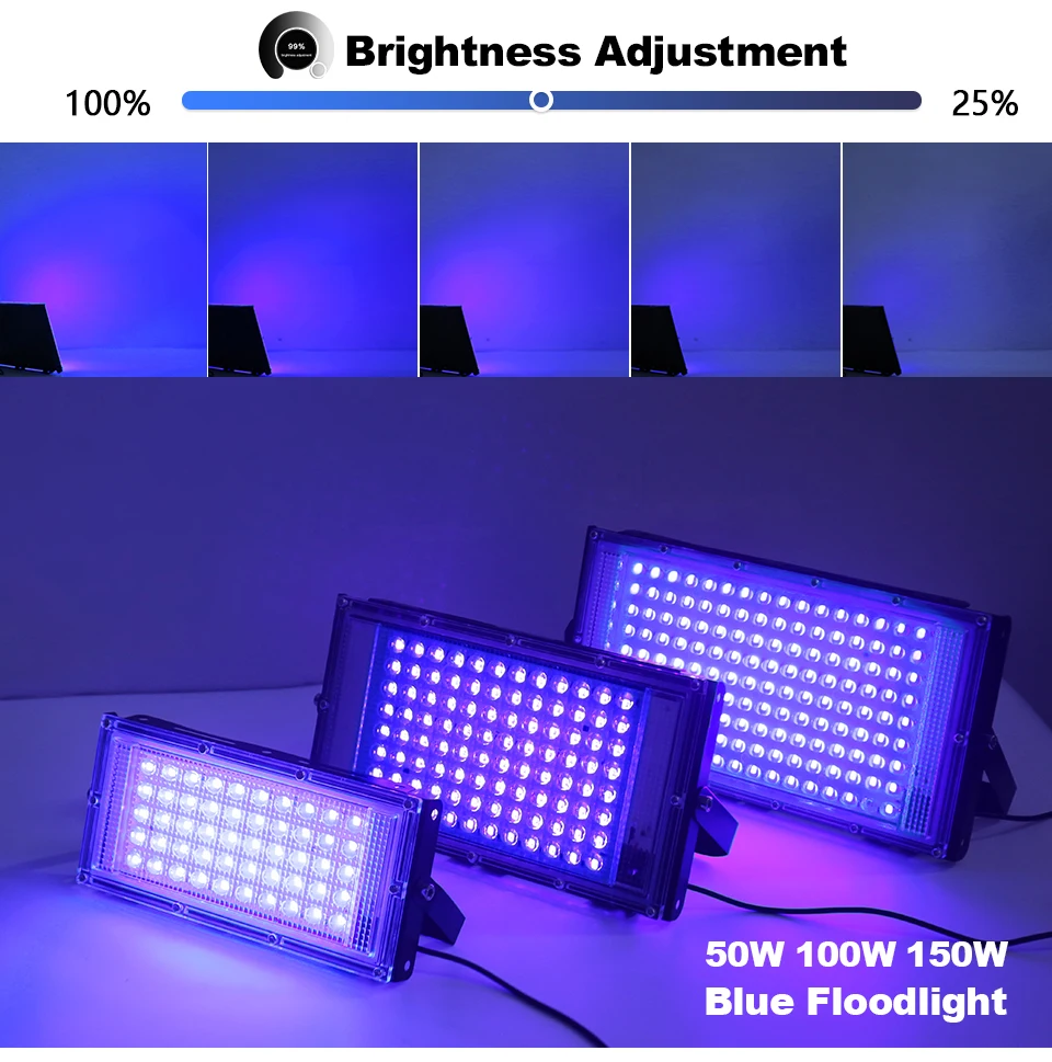 LED UV Lamp Flood Light 395nm 400nm USB 5V Ultraviolet Stage Lamp 50W 100W 200W LED Stage Blacklight Waterproof Disco Party