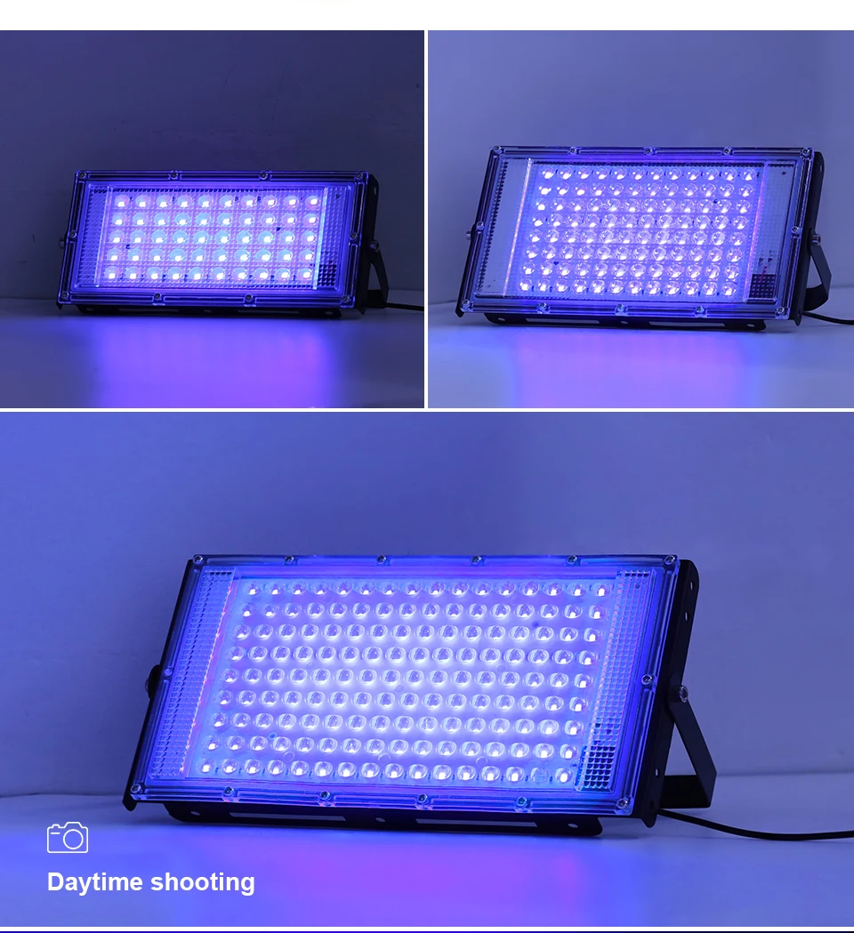 LED UV Lamp Flood Light 395nm 400nm USB 5V Ultraviolet Stage Lamp 50W 100W 200W LED Stage Blacklight Waterproof Disco Party