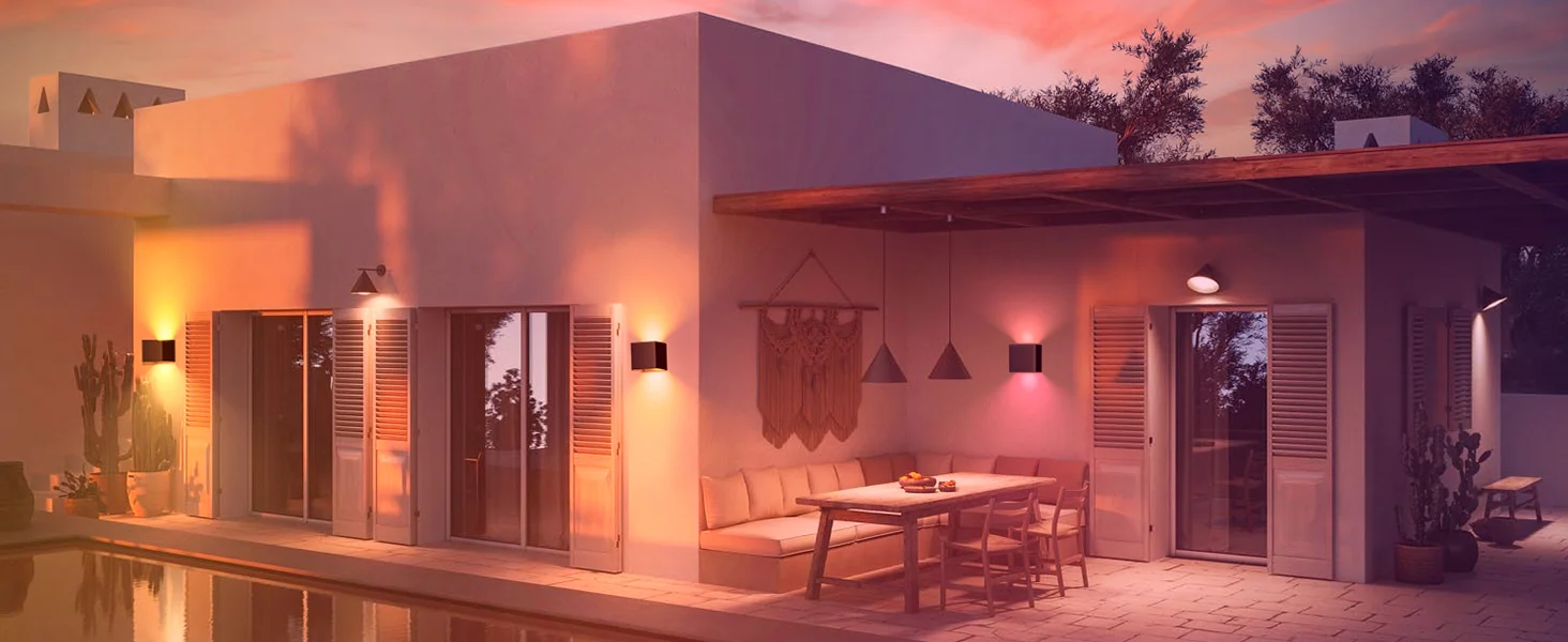 Tuya Outdoor Wall Light, Smart RGBCW Porch Lights , IP65 Waterproof for Outdoor/Indoor Decor, Works with Alexa&Google