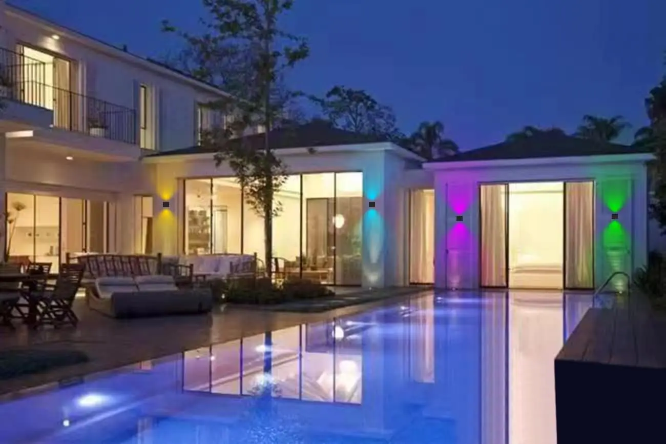 Tuya Outdoor Wall Light, Smart RGBCW Porch Lights , IP65 Waterproof for Outdoor/Indoor Decor, Works with Alexa&Google