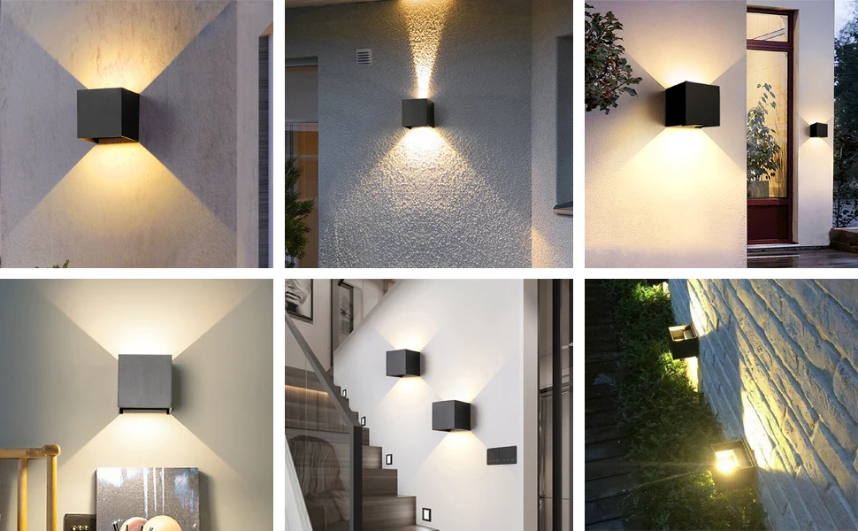 Tuya Outdoor Wall Light, Smart RGBCW Porch Lights , IP65 Waterproof for Outdoor/Indoor Decor, Works with Alexa&Google