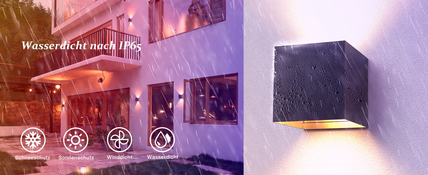 Tuya Outdoor Wall Light, Smart RGBCW Porch Lights , IP65 Waterproof for Outdoor/Indoor Decor, Works with Alexa&Google