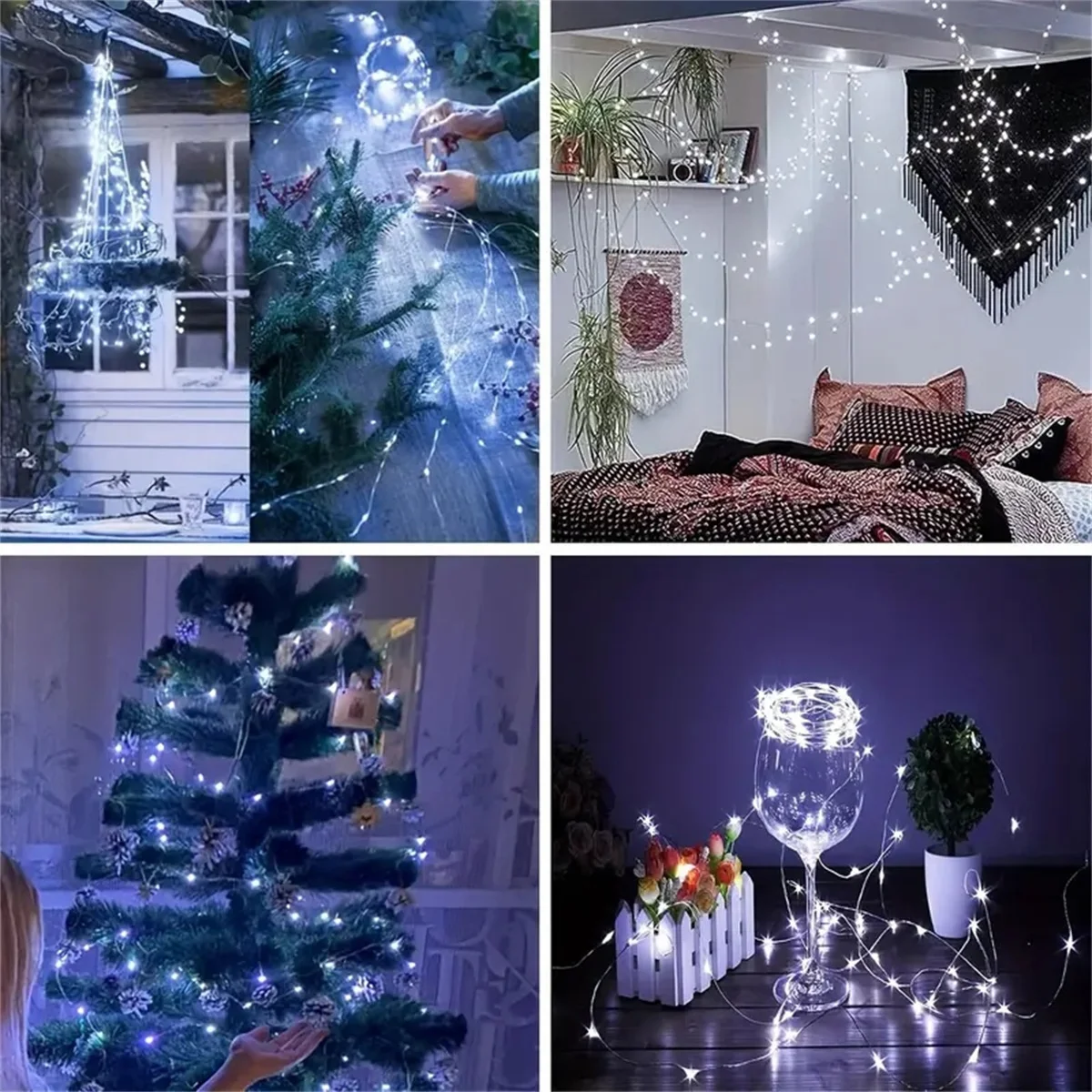 4PC/10PC/40PC LED2M20LED Fairy Battery Powered String Light,excluding battery,Used for Wedding,Party,Bedroom,Bouquet Decoration