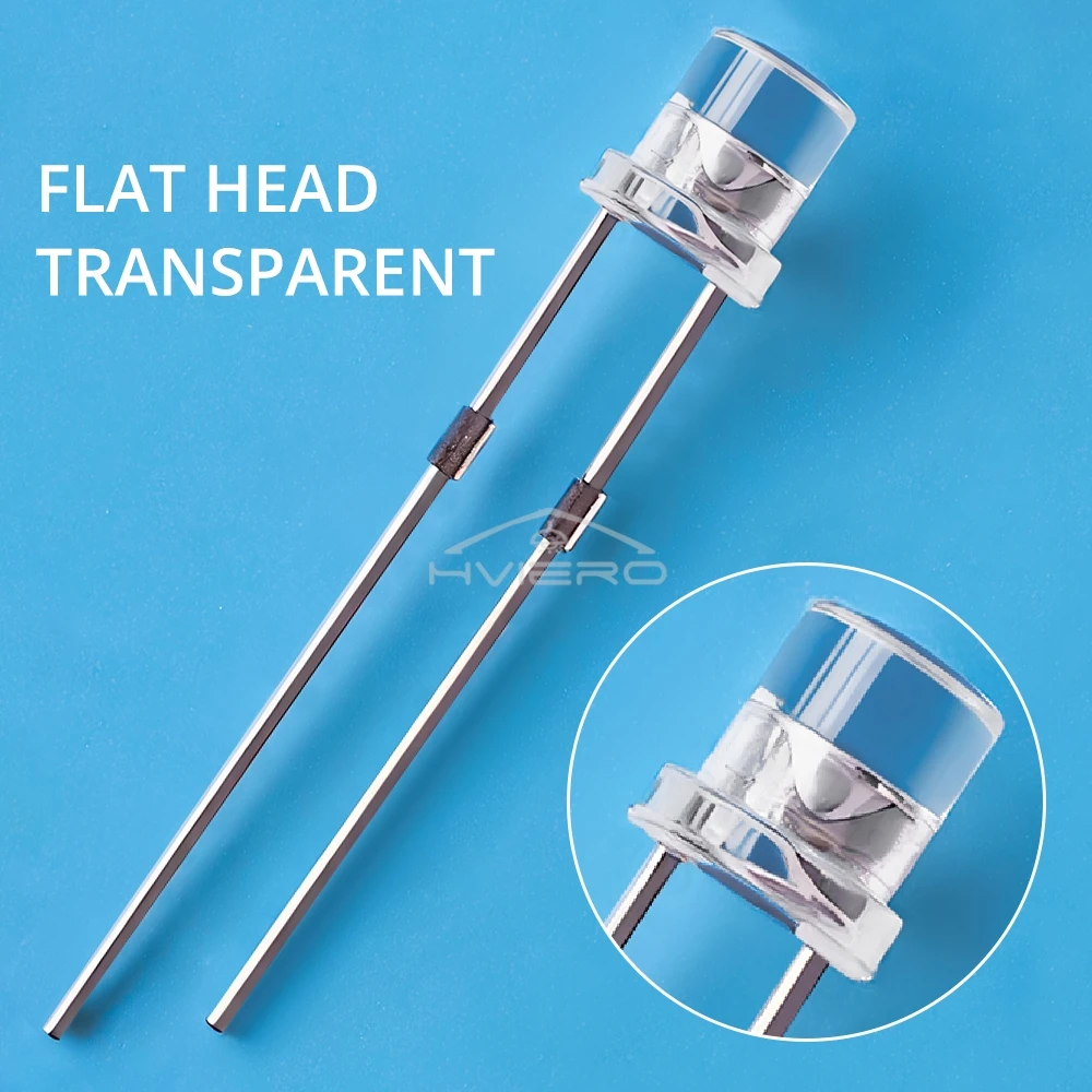10/20PCS F3 3mm Ultra Bright Flat Top Head White Red Blue Orange UV Pink Diode Bulbs Wide Angle Light Emitting Lamps Diodes Led