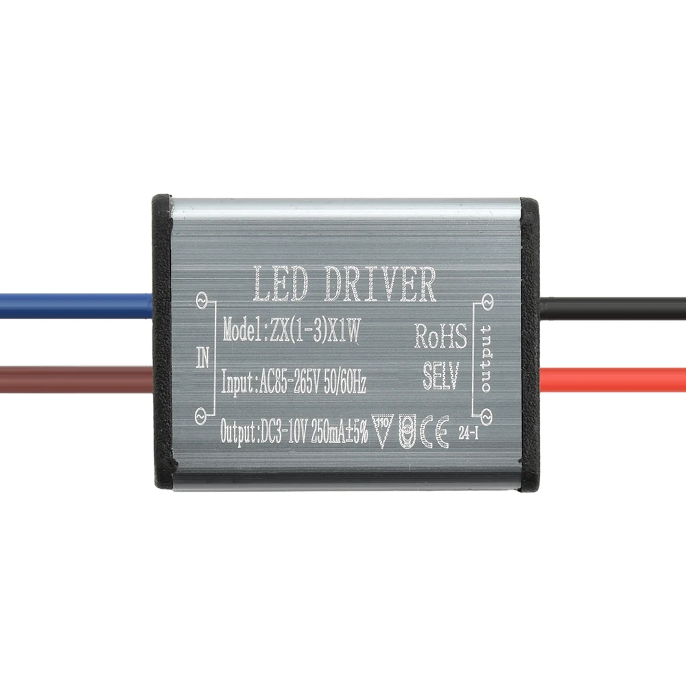 AC85-265V 1-24W IP68 Waterproof LED Driver Aluminum Encapsulated Power Supply for Outdoor Lighting Fixtures Universal Voltage