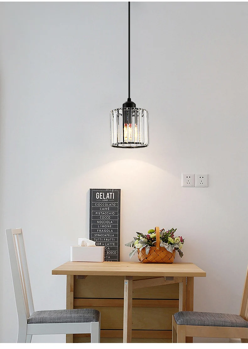LED Creative Personality Crystal Ceiling Lamp Bedroom Restaurant Modern Simple Corridor Entrance European Style Small Chandelier