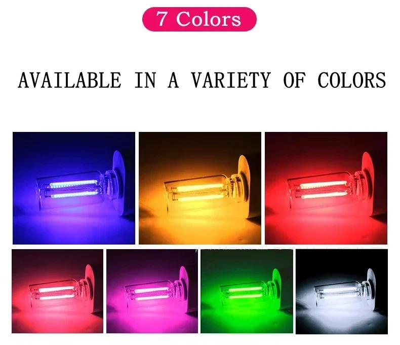 Dimmable USB Touch Filament Bulb Colorful LED Glass 5V USB Night Light Retro Edison Bulb Car Decoration Bedroom Decoration Toys