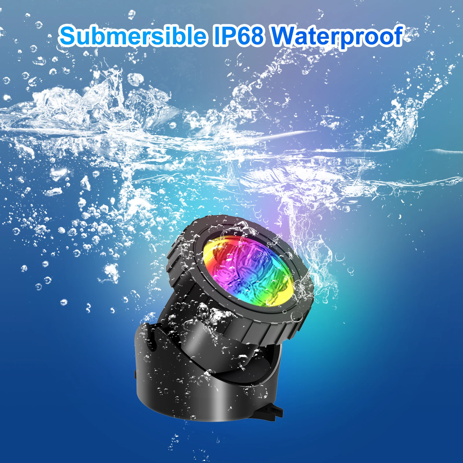 2/4/6/8/10 LED IP68 Underwater US/UK/EU Plug Fountain Pond Spot Light Landscape Spotlight For Garden APP Remote Control
