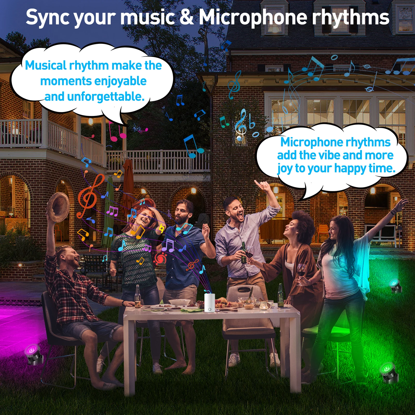 2/4/6/8/10 LED IP68 Underwater US/UK/EU Plug Fountain Pond Spot Light Landscape Spotlight For Garden APP Remote Control