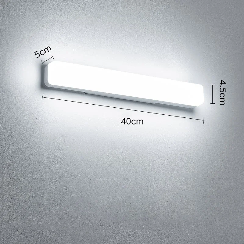 Modern LED Wall Lamp 40/20cm 18W 13W Mirror Light Bathroom Toilet Lamps White Long Strip Fixture Home Decor Led Lighting AC 220V