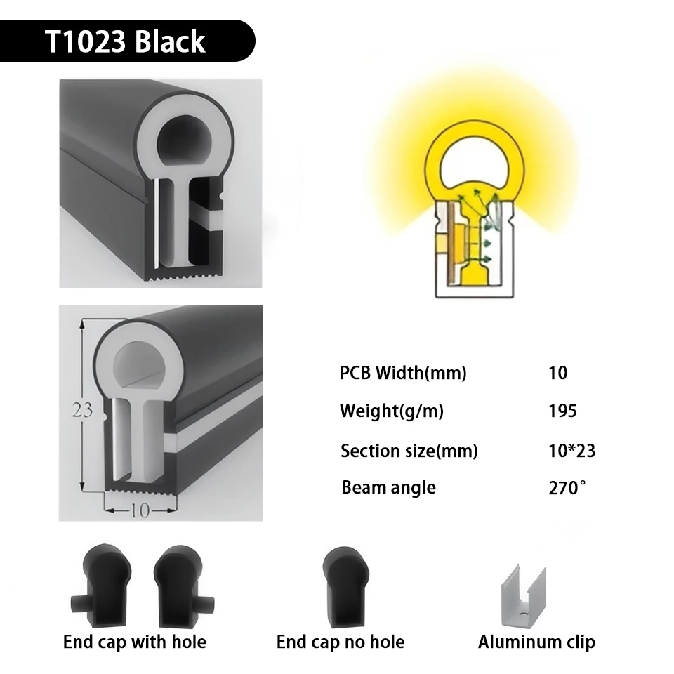 IP67 Waterproof Led Neon Silicone Flexible Light Tube Suitable for 5mm 8mm 10mm 12mm PCB WS2812B WS2811 5050 RGB Light Strip