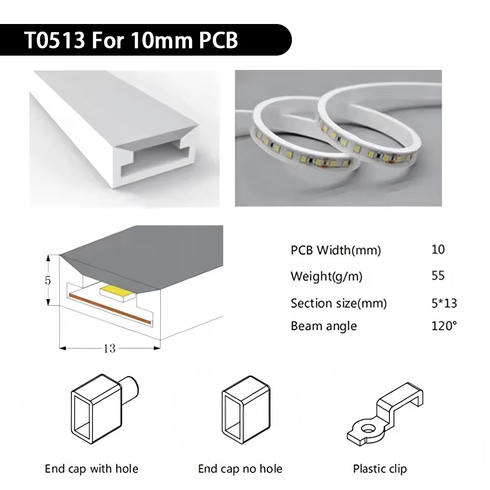 IP67 Waterproof Led Neon Silicone Flexible Light Tube Suitable for 5mm 8mm 10mm 12mm PCB WS2812B WS2811 5050 RGB Light Strip
