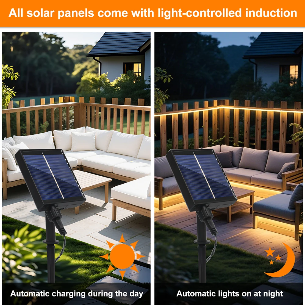 Solar LED Neon Strip Light Neon Sign Flexible Rope Lights 24V 2835 120LED/m 6x12mm Waterproof 0.5m 1m 2m 5m Garden Decoration