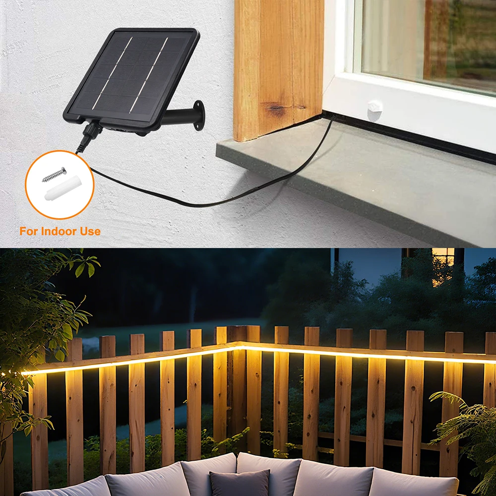 Solar LED Neon Strip Light Neon Sign Flexible Rope Lights 24V 2835 120LED/m 6x12mm Waterproof 0.5m 1m 2m 5m Garden Decoration