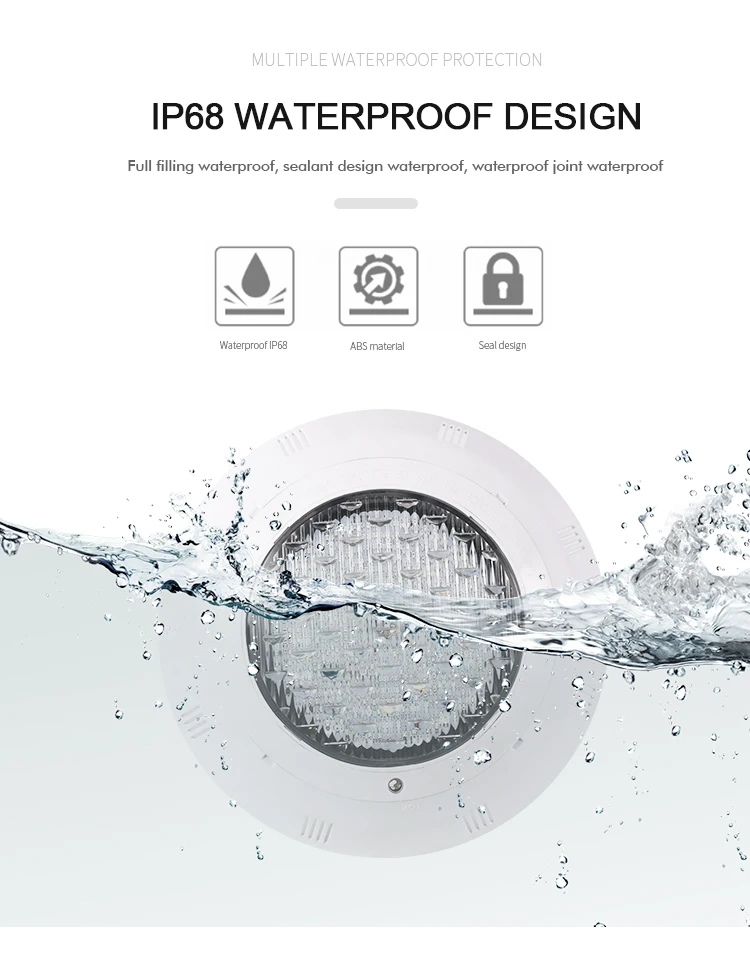 LED Swimming Pool Lights RGB AC12V 12W 18W 25W 35W 45W IP68 Waterproof Lamp with Remote Controller for pool party