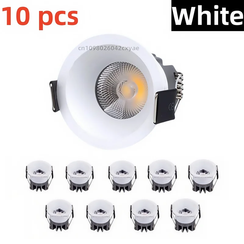 10PCS/lots Dimmable Mini LED Downlight 3W5W7W10W Anti-glare Recessed Ceiling Light Spot Light Bedroom Kitchen Wine Cabinet