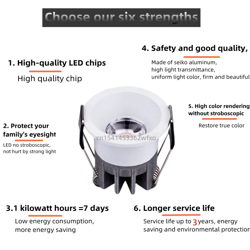 10PCS/lots Dimmable Mini LED Downlight 3W5W7W10W Anti-glare Recessed Ceiling Light Spot Light Bedroom Kitchen Wine Cabinet