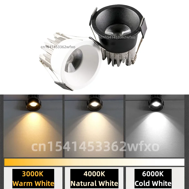 10PCS/lots Dimmable Mini LED Downlight 3W5W7W10W Anti-glare Recessed Ceiling Light Spot Light Bedroom Kitchen Wine Cabinet