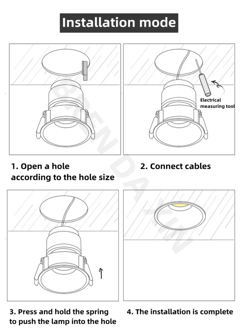 10PCS/lots Dimmable Mini LED Downlight 3W5W7W10W Anti-glare Recessed Ceiling Light Spot Light Bedroom Kitchen Wine Cabinet