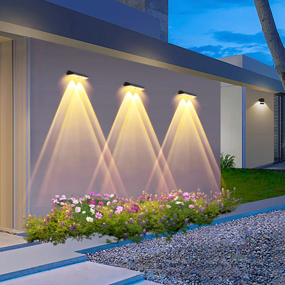 2/4pcs Solar Fence Light RGB Color Changing Outdoor Garden Yard Decor Step Lamp IP65 Waterproof Pathway Wall Stair Lamp Balcony