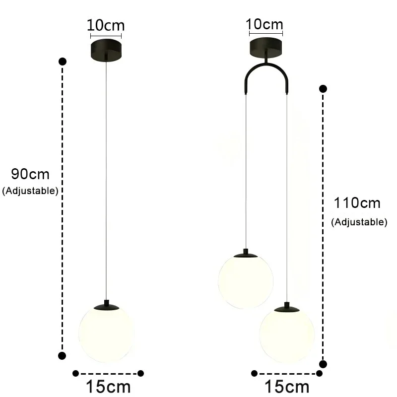 Modern Simple LED Chandelier Nordic Living Room Bedroom Lamp Indoor Lighting Restaurant Bar Home Decoration Suspension Lamp 220V