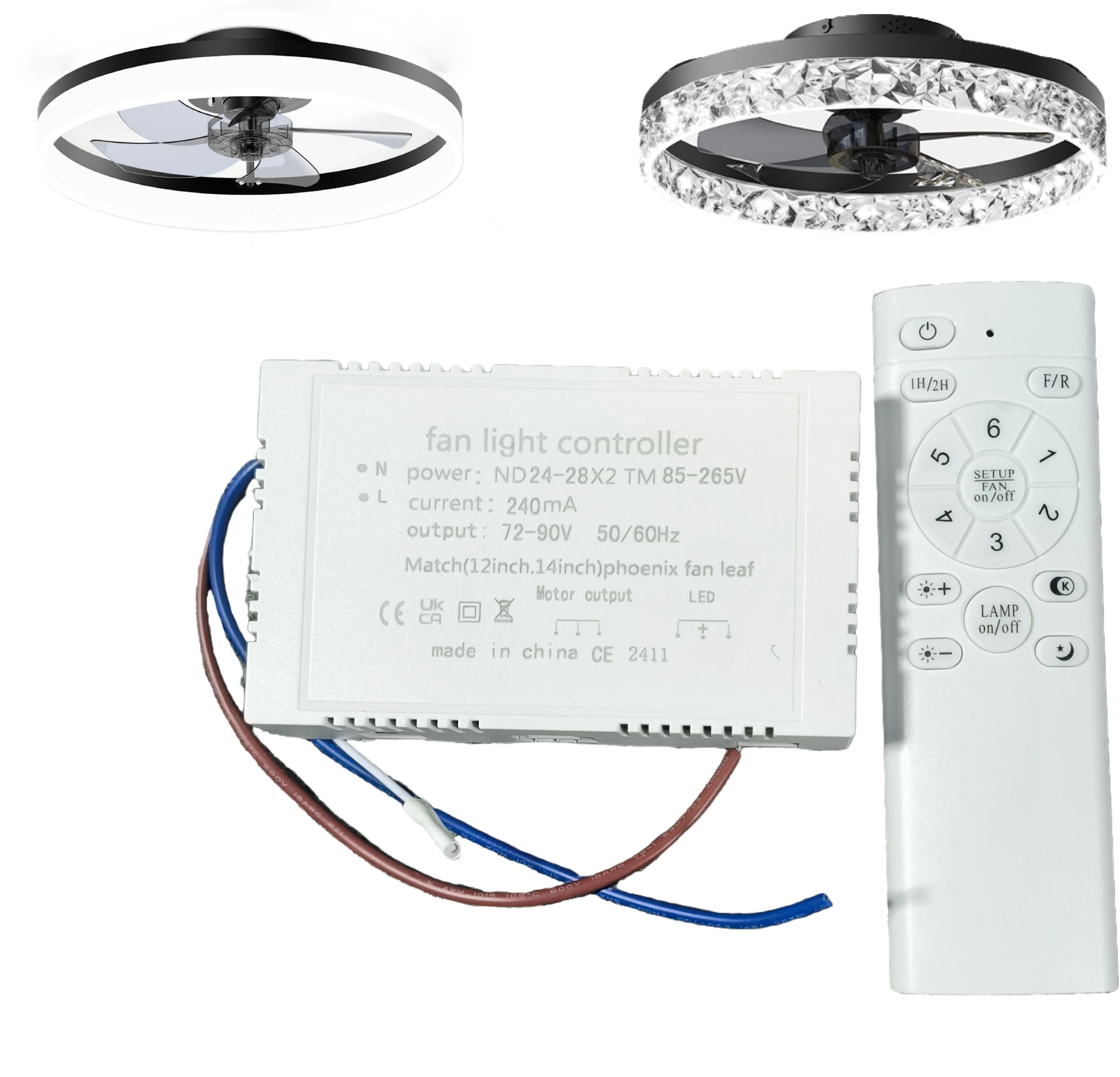 IRALAN Ceiling Fan Lamp Lighting Transformer And Remote Control LED Light Strip Replacement Of Faulty Parts Power Adapter Supply