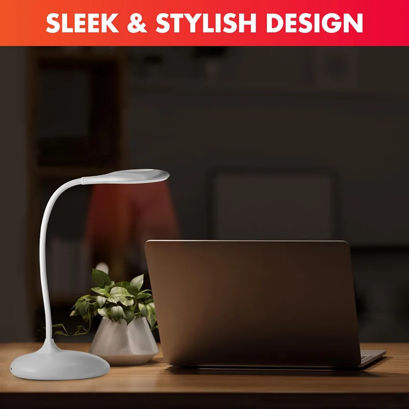 620nm Red Table Lamp Touch Sensitive With Standing Dimmable NO Blue Desk Reading Lights USB Rechargeable Migraine Relieve