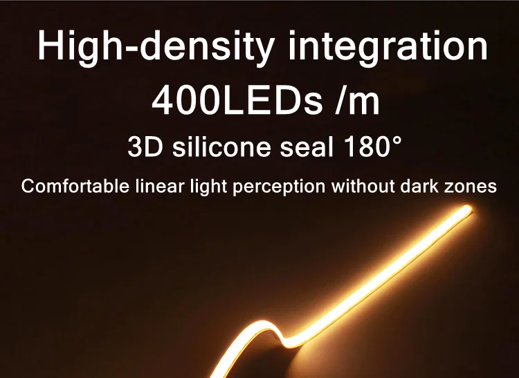 Ultra Thin COB LED Strip 12V 3mm Colorful Dimmable 3000K 4000K 6000K High Density Flexible Light 400LEDs for DIY Home Decor Lamp