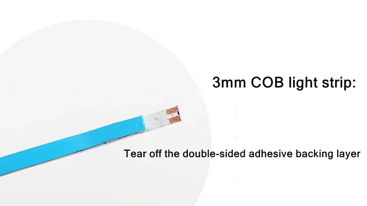 Ultra Thin COB LED Strip 12V 3mm Colorful Dimmable 3000K 4000K 6000K High Density Flexible Light 400LEDs for DIY Home Decor Lamp
