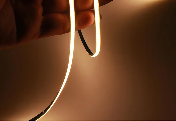 Ultra Thin COB LED Strip 12V 3mm Colorful Dimmable 3000K 4000K 6000K High Density Flexible Light 400LEDs for DIY Home Decor Lamp