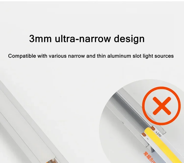 Ultra Thin COB LED Strip 12V 3mm Colorful Dimmable 3000K 4000K 6000K High Density Flexible Light 400LEDs for DIY Home Decor Lamp