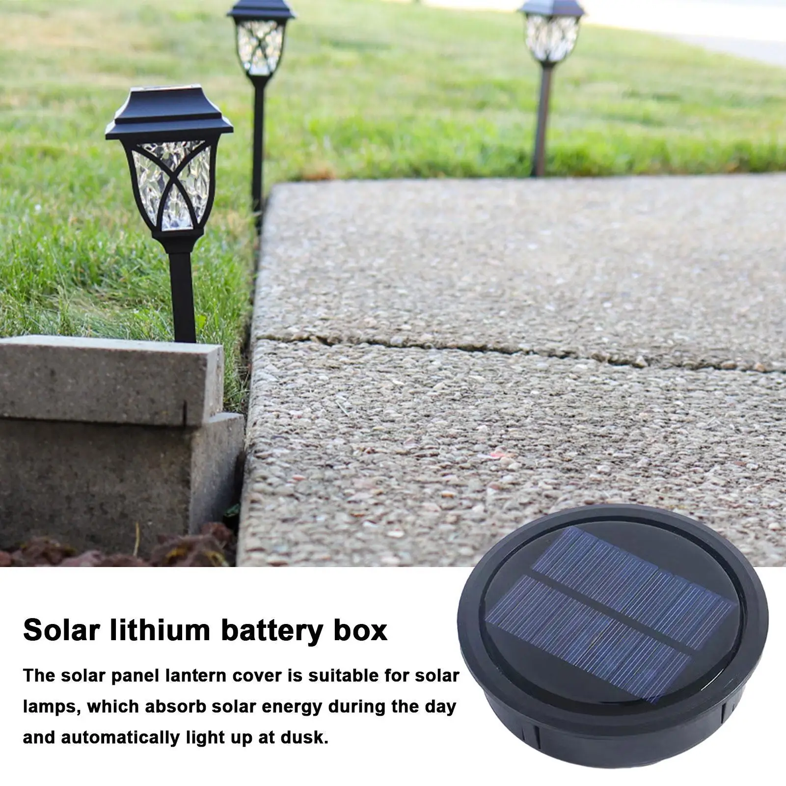 7CM/10CM Solar Light Replacement Top 1.2V Waterproof LED Solar Panel Lantern Lid Light Solar Lantern Top Outdoor Decor Garden