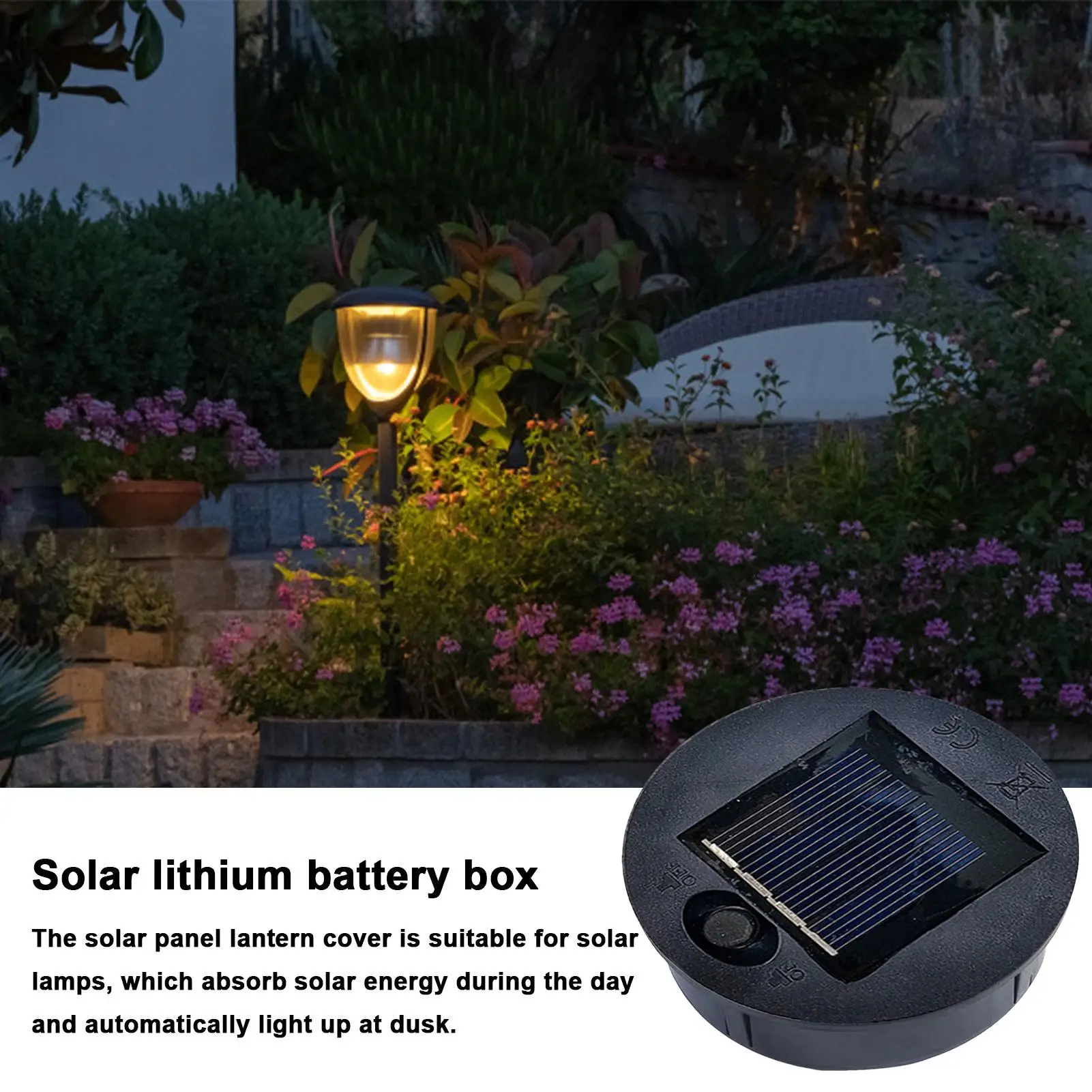7CM/10CM Solar Light Replacement Top 1.2V Waterproof LED Solar Panel Lantern Lid Light Solar Lantern Top Outdoor Decor Garden