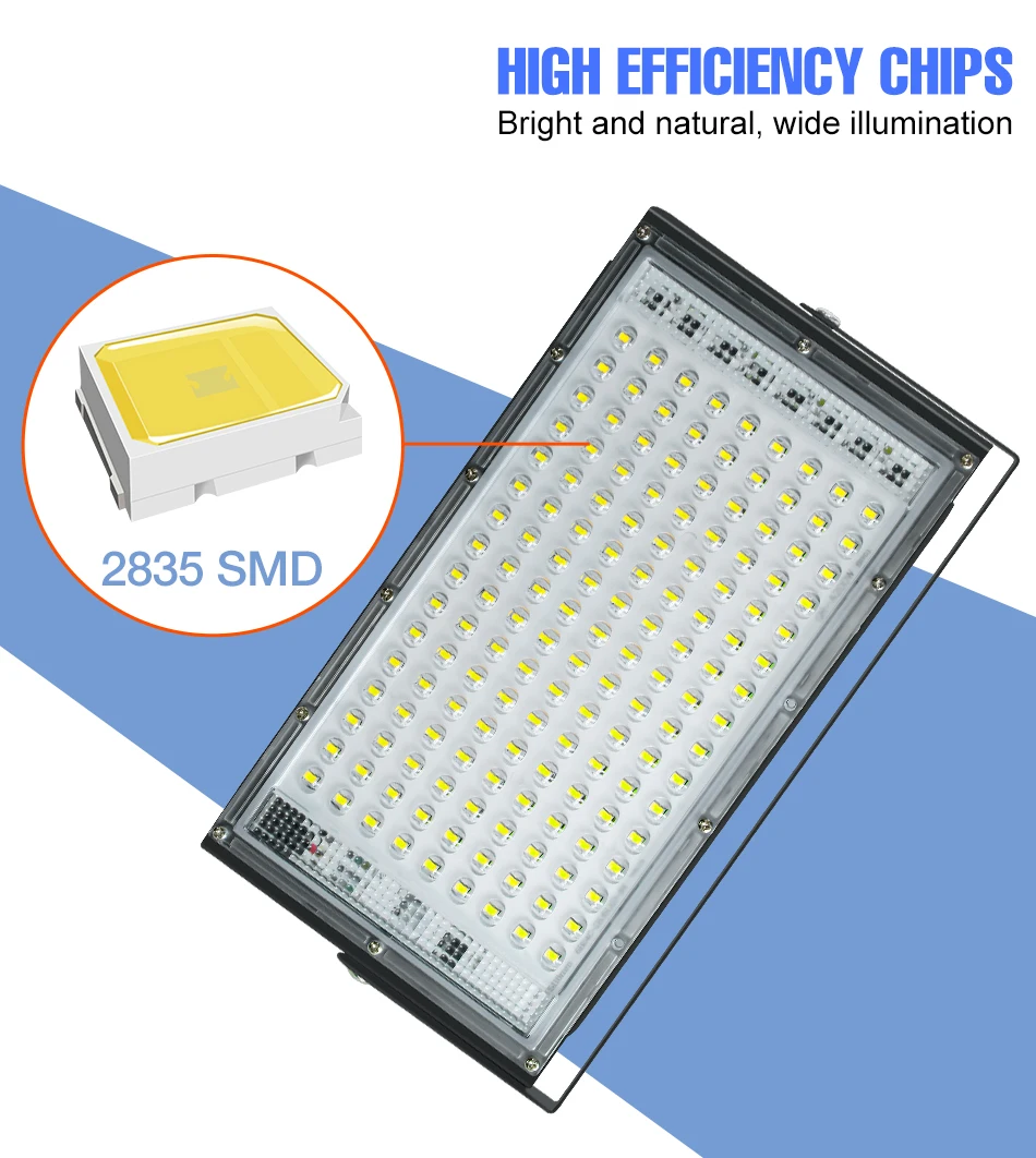 200W Flood Light LED Spotlight 220V Waterproof Outdoors Reflector Street Lamp Garden Exterior Wall Lighting 240V Cold/Warm White