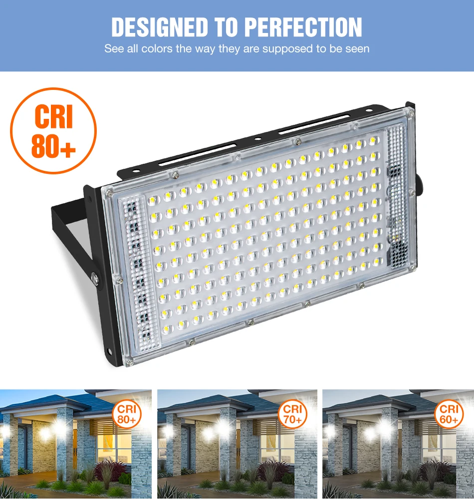 200W Flood Light LED Spotlight 220V Waterproof Outdoors Reflector Street Lamp Garden Exterior Wall Lighting 240V Cold/Warm White