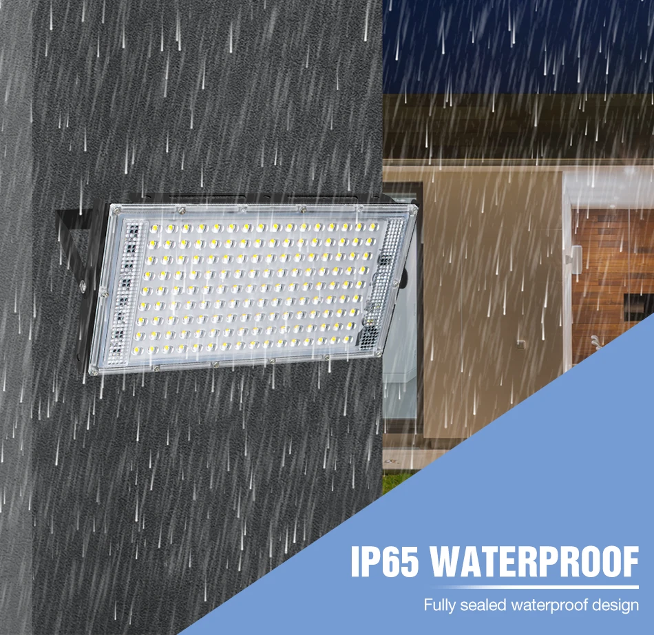 200W Flood Light LED Spotlight 220V Waterproof Outdoors Reflector Street Lamp Garden Exterior Wall Lighting 240V Cold/Warm White