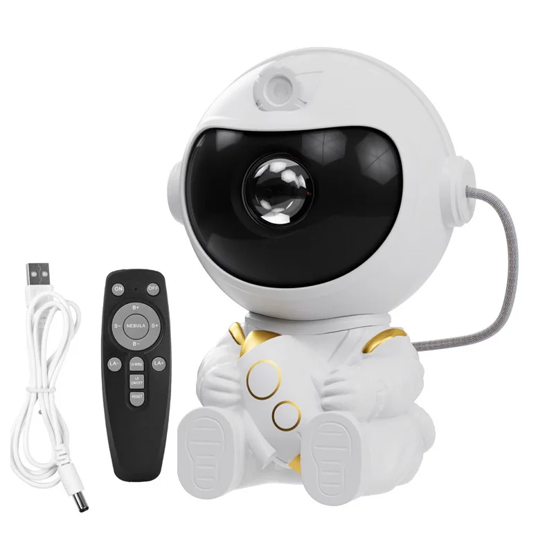 2022 Remote Control Atmosphere Light Robot 360° Rotating Night Light Stepless Dimming Projector Night Lamp Net Red Selfie Light