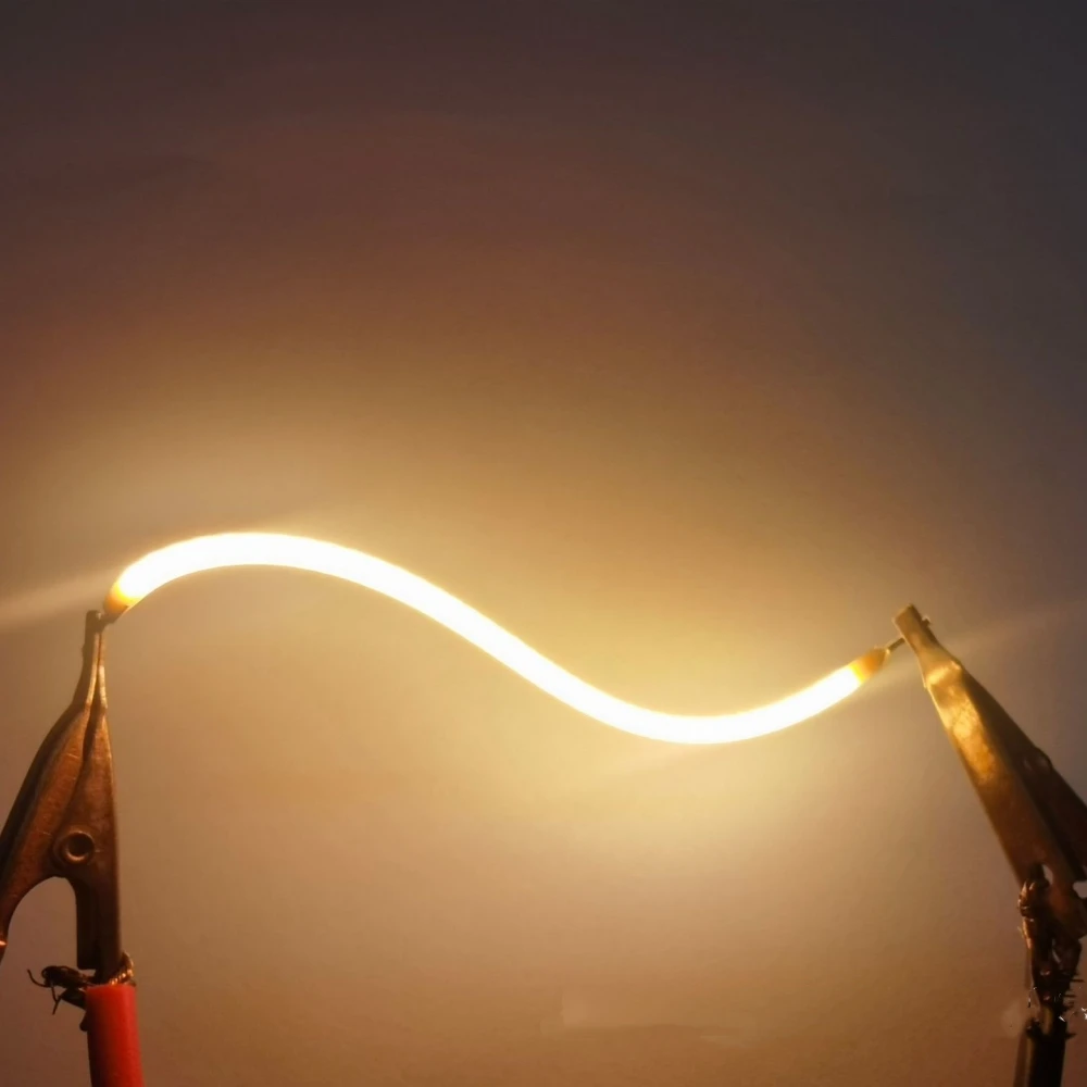 Free Cut LED Filament Flexible 3V 60mm 80mm 95mm 125mm 200mm 300mm 450mm Edison Bulb Lamp Parts COB LED Diode Light Accessories